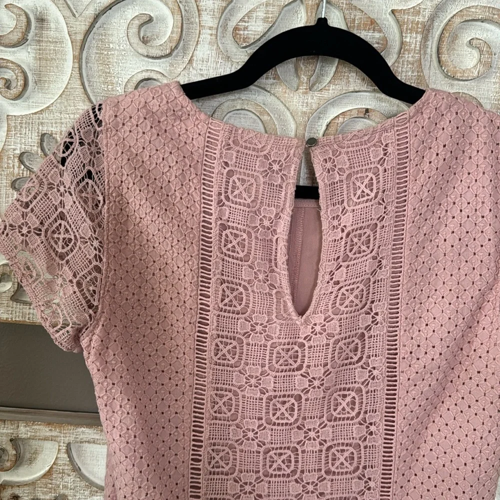 Abercrombie & Fitch Sheath Dress Lace Embroidered X Small - Picture 10 of 10